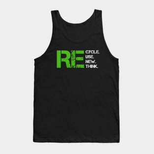 Reduce Reuse Recycle Rethink World Environment Day Gift Tank Top